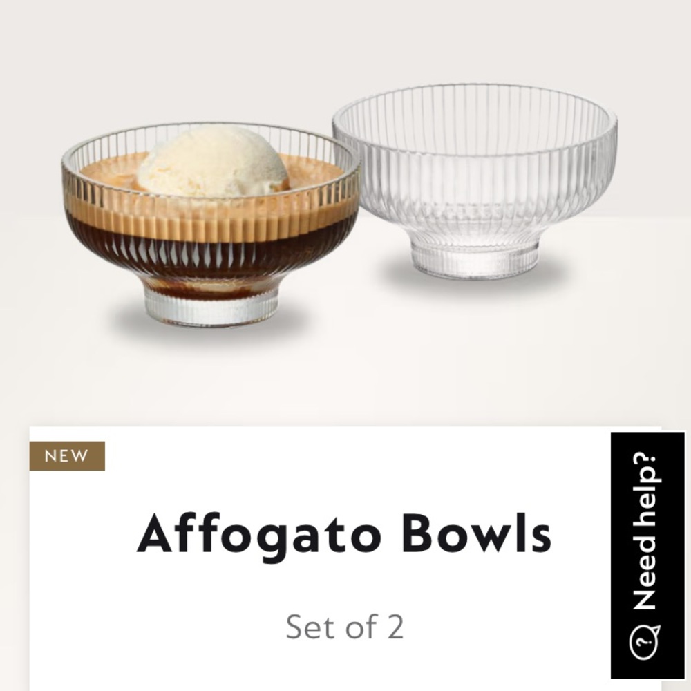 Nespresso set of 2 Affogato dessert Bowls